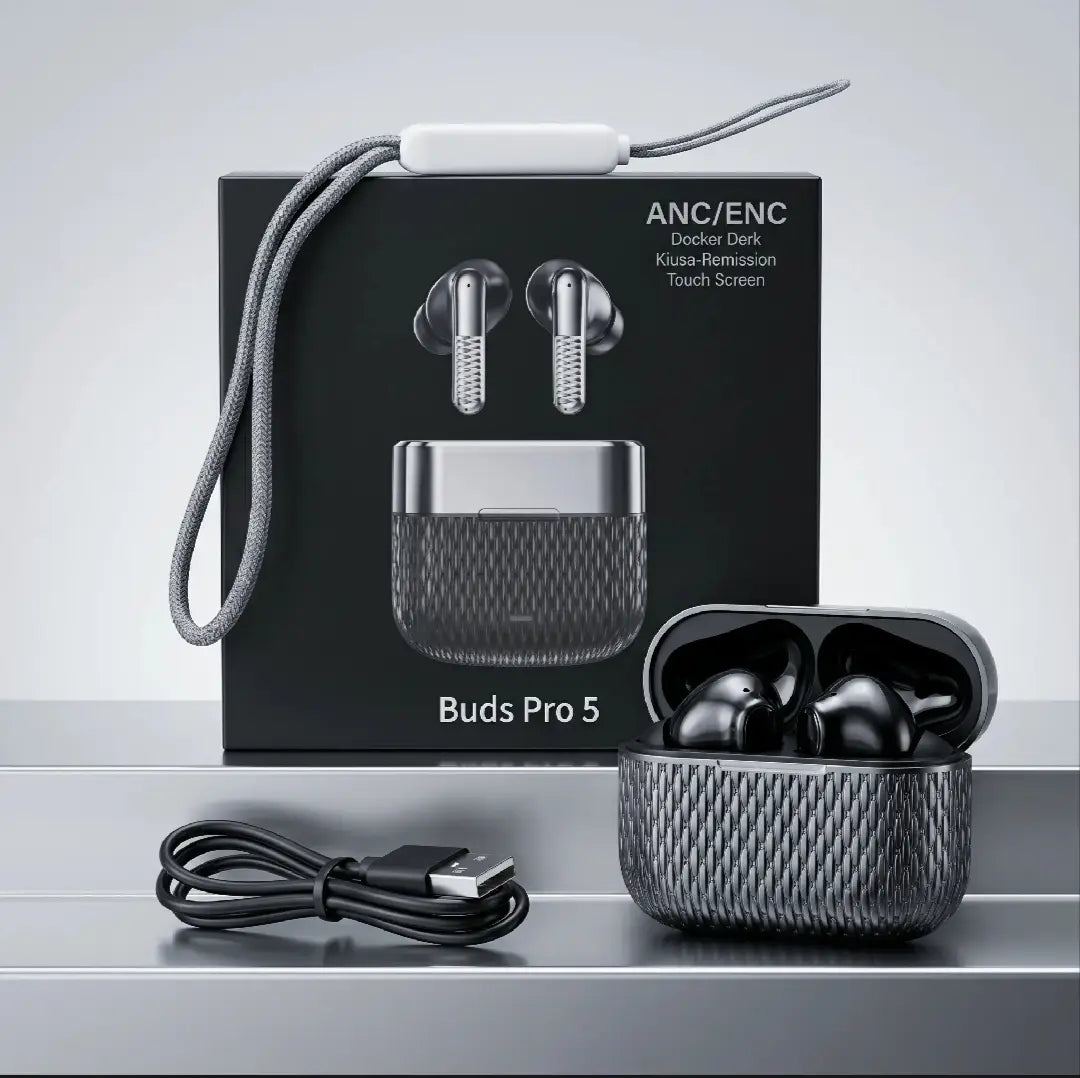 Buds Pro 5 TWS Wireless Bluetooth Earbuds – Touch Control, HD Stereo Sound