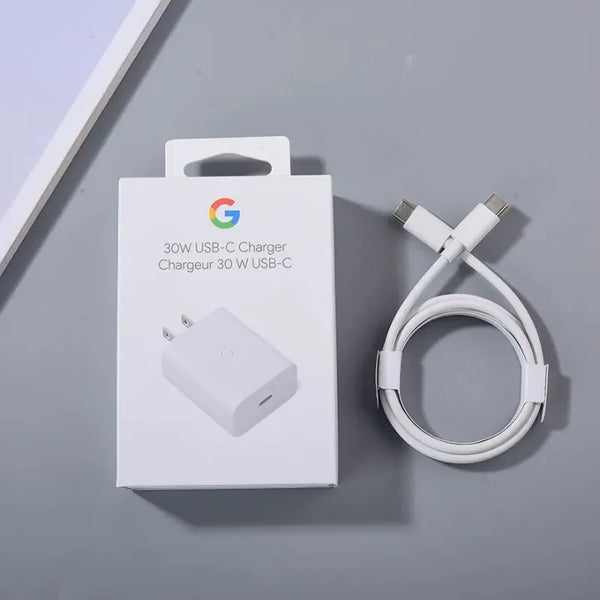 Google Pixel 30W USB-C PD Fast Charger | Quick Charge Adapter for Pixel 2–7 XL