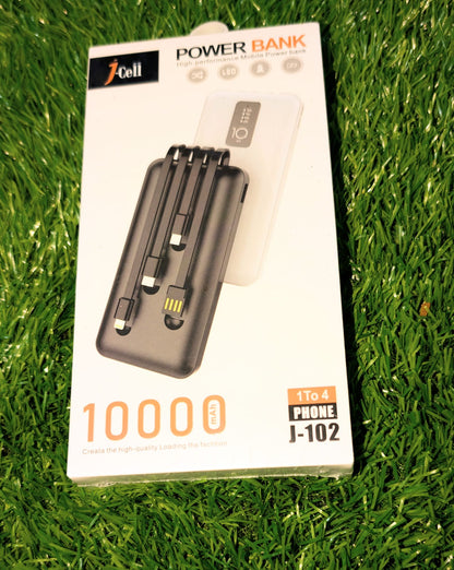 Jcell Power Bank 10000mAh – Fast Charging Portable Power Bank